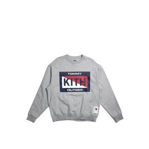 Kith x Tommy Hilfiger SS2019 (M/L) Flag Slash Logo Crewneck Sweatshirt Grey
